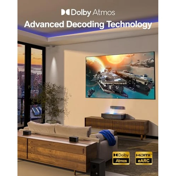 ULTIMEA 5.1 Dolby Atmos Soundbar, 3D Surround Sound System, Soundbar für TV Geräte mit Subwoofer, 2 Rear-Lautsprechern, Soundbar Bluetooth 5.3 mit Einstellbarem Bass, Poseidon D60 – Bild 5