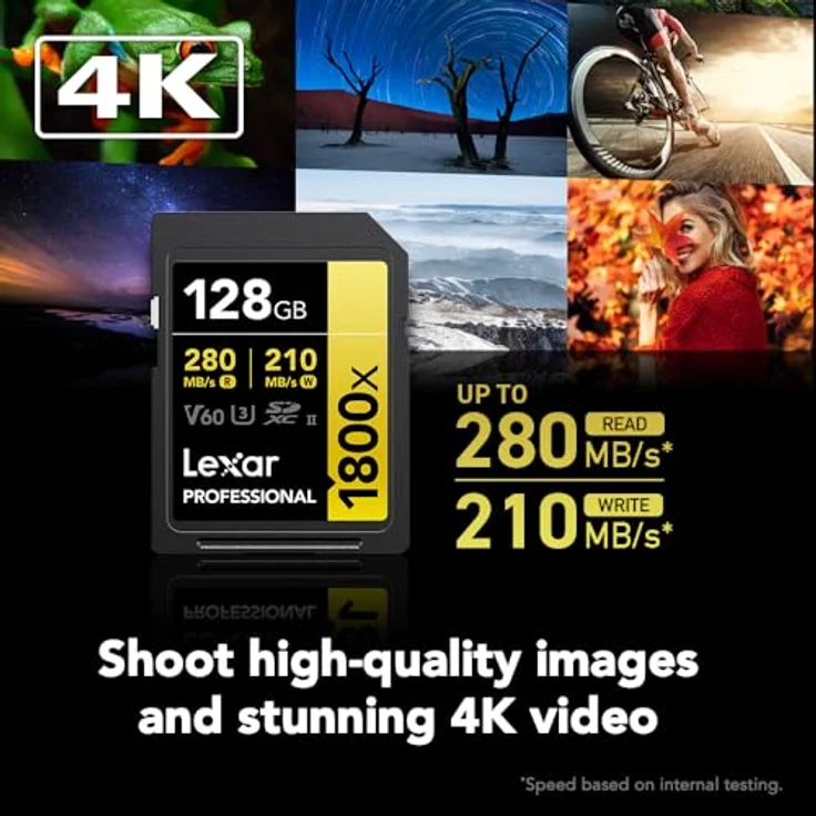 Lexar SDXC Professional UHS-II BL 1800x V60 gold 1er Pack 128 GB (50481280) – Bild 2