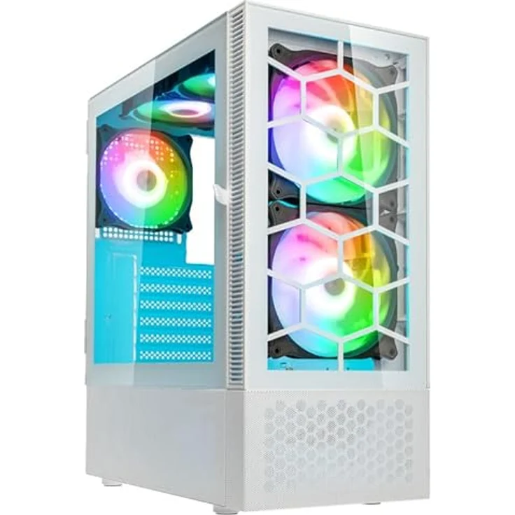 Kolink Observatory MX Glass ARGB Midi-Tower - weiß (ATX, Mini-ATX), PC Gehäuse, Weiss – Bild 1