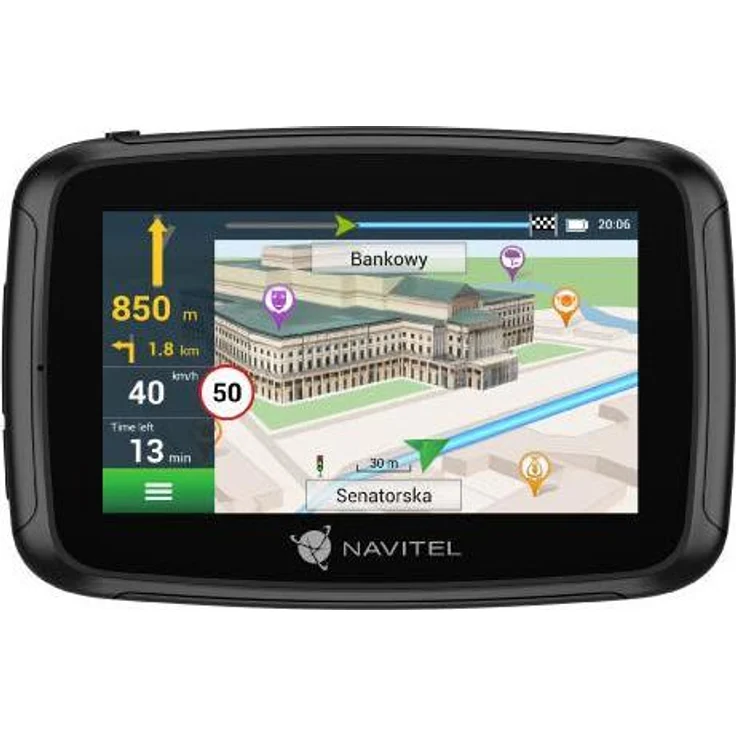 Navitel G590 Moto, 5" Fahrzeugnavigation mit wasserdichtem Gehäuse, 47 vorinstallierten Karten und Bluetooth-Unterstützung