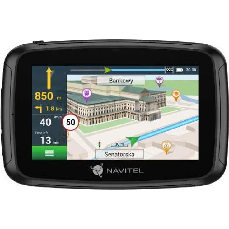 Navitel G590 Moto, 5" Fahrzeugnavigation mit wasserdichtem Gehäuse, 47 vorinstallierten Karten und Bluetooth-Unterstützung