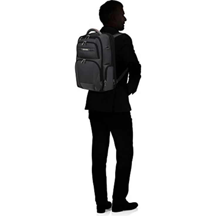Samsonite Pro-DLX 5 - 17.3 Inch Expandable Laptop Backpack, Black (Black) - Starkes und ballistisches Nylon, RFID-Schutz, Powerbank-Fach, Easy Pass System – Bild 5