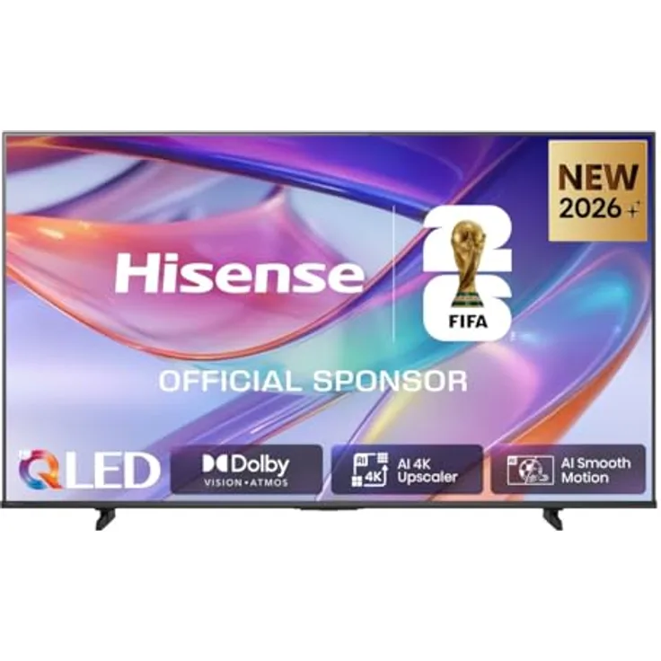 Hisense 55E7S Hi-QLED-Fernseher, 55 Zoll 4K Ultra HD mit Triple Tuner und Dolby Atmos Sound