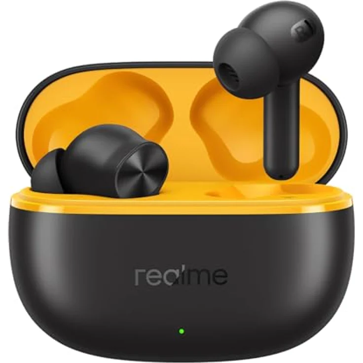 realme Buds T200 Lite, echte kabellose In-Ear-Kopfhörer, 12,4 mm Treiber, 48 Stunden Akkulaufzeit, IPX4, Bluetooth 5.4, Google Fast, Schwarz Volt – Bild 1