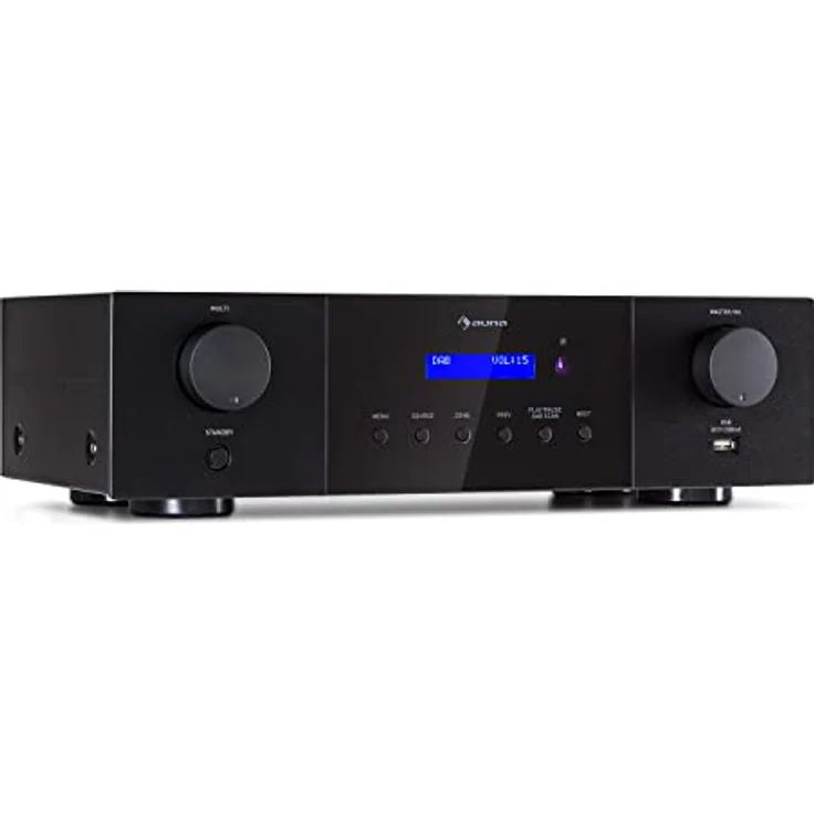 Auna AMP-4000 DAB, Hifi-Stereo-Verstärker mit DAB-Radiofunktion, Bluetooth und USB-Anschluss, schwarz – Bild 1