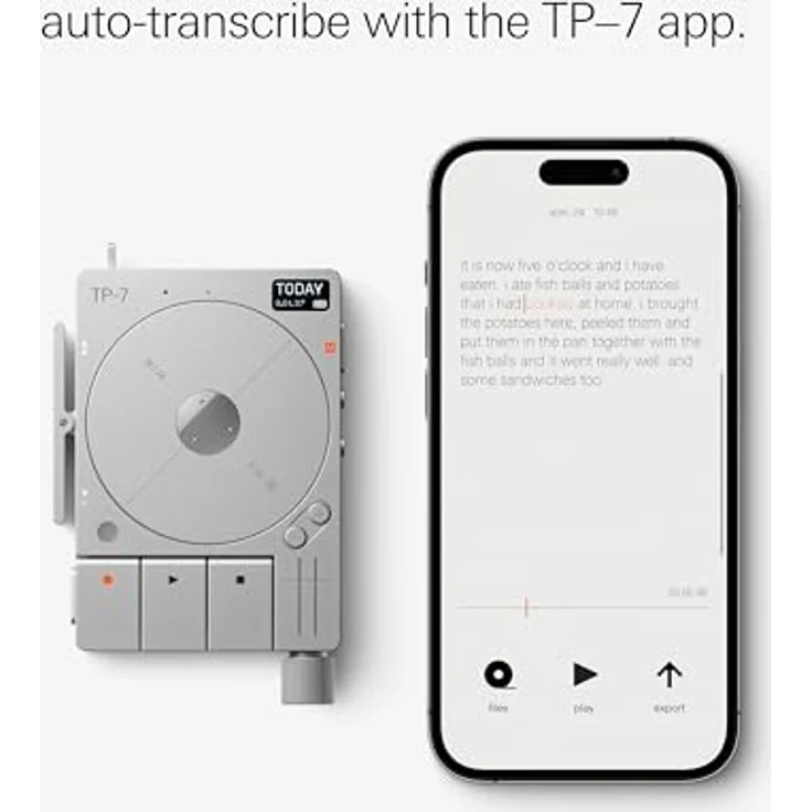 Teenage Engineering TP–7 tragbares Aufnahmegerät, 128 GB, mit USB-C-Audiointerface, Bluetooth, internes Mikrofon und Lautsprecher – Bild 4