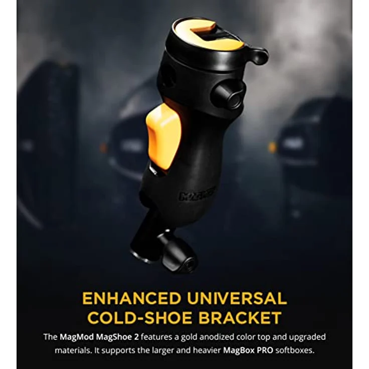 MagMod MagShoe v2 – Universal-Kaltschuh-Blitzhalterung für Off-Kamera-Blitz, LED-Lichtfelder, Regenschirm-Modifikatoren, MagBox PRO 106,7 cm Octa Softbox und MagBox PRO 91,4 cm Streifen – Bild 2