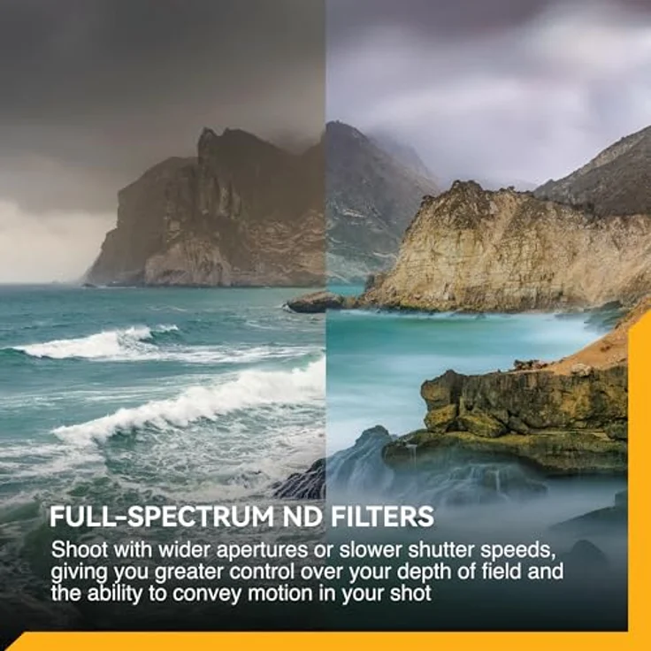 NiSi JetMag Pro 67MAG Magnetfilter Landscape ND Filter Kit mit patentiertem Verriegelungssystem, ND8, ND64, ND1000, True Color CPL, 52/55/58/62/67mm Adapterringen, Objektivdeckel und Filtertasche – Bild 5