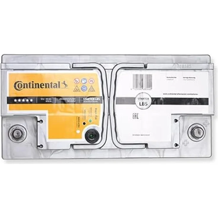 Continental Starterbatterie 90Ah 850A 12V L5, Blei-Kalzium-Batterie mit hoher Kälteprüfstromleistung – Bild 3
