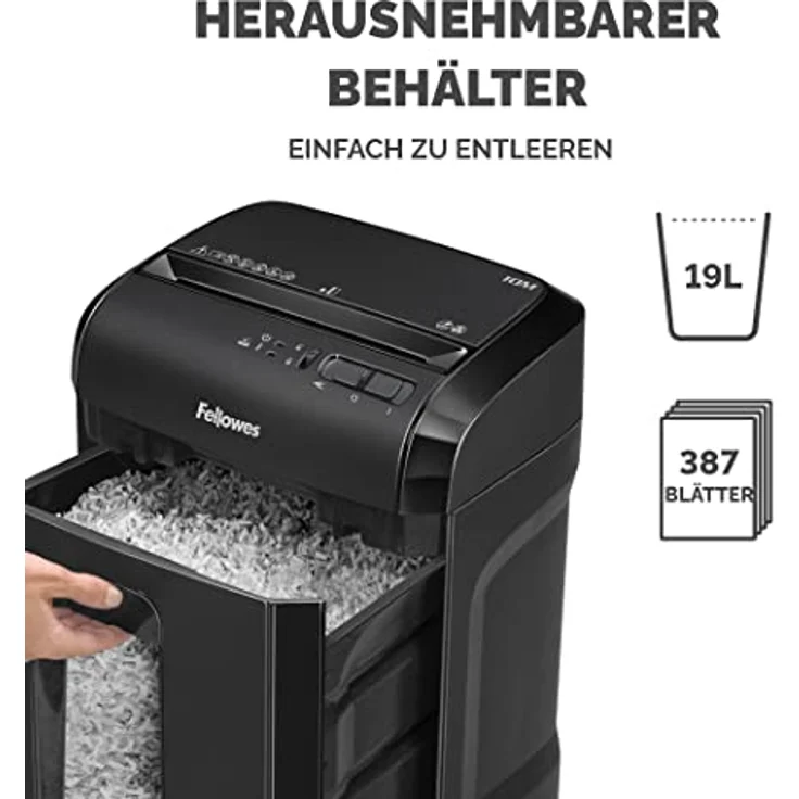 Fellowes Powershred 10M, 10 Blatt Micro-Cut (P-5) Aktenvernichter mit Sicherheitssperre, für Zuhause-Home Office – Bild 6
