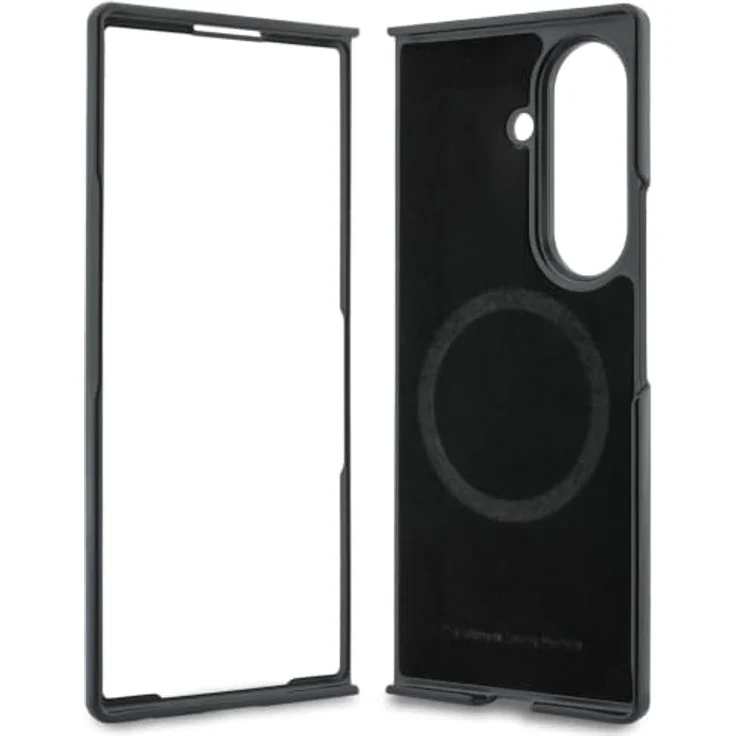 BMW M Leather Perforated Tricolor Stripe MagSafe Case für Samsung Galaxy Z Fold 8 Ultra, Schwarz – Bild 6