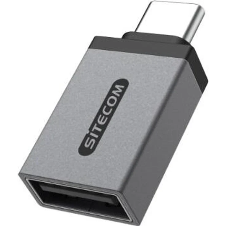 Sitecom USB-C-zu-USB-A 3.0 Mini Adapter, 5 Gbit/s Datenübertragung, silber
