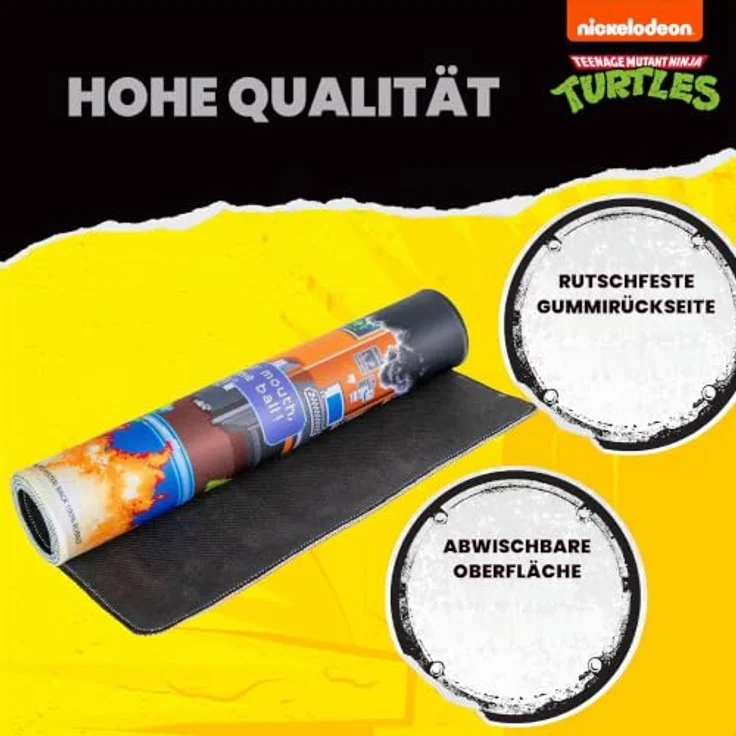 Blue Sky Studios ThumbsUP TMNT Schreibtischunterlage, 70 x 30 cm im Ninja Turtles Design, strapazierfähig und offizielles Merch – Bild 4
