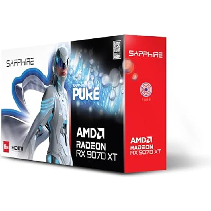 Sapphire Pure AMD Radeon™ RX 9070 XT Gaming OC 16GB DUAL HDMI/DUAL DP, Grafikkarte RX9070XT – Bild 1
