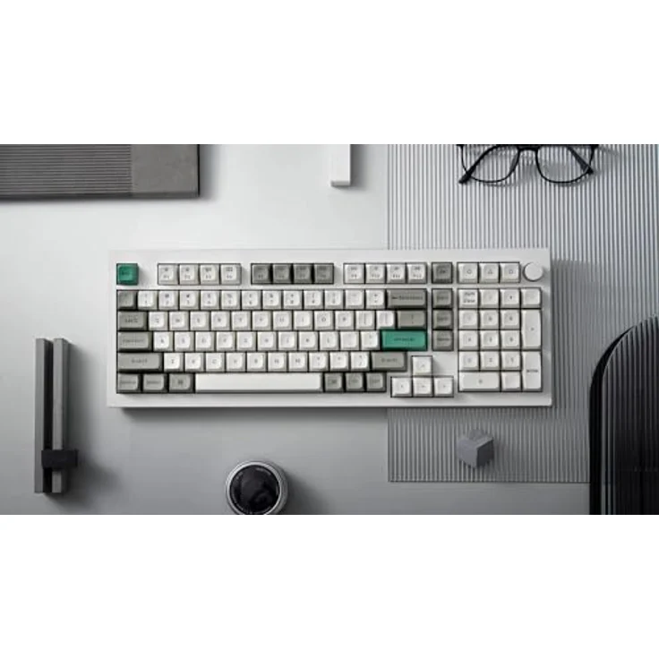 Keychron Q5 Max Kabellose Mechanische Tastatur, Voll-Aluminium, 2.4 GHz, Bluetooth, QMK, 96% Layout, RGB mit Hot-swappable Gateron Brown Schalter Kompatibel mit Mac Windows Linux - Weiß – Bild 4