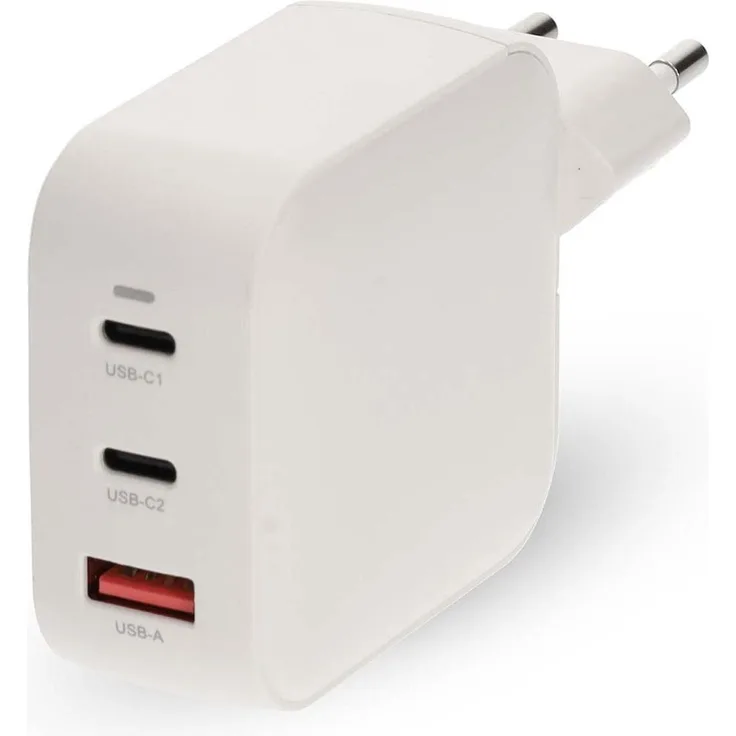 Nedis Charger 100 W GaN PD3.0, USB Ladegerät mit 2x USB-C und 1x USB-A, Weiss