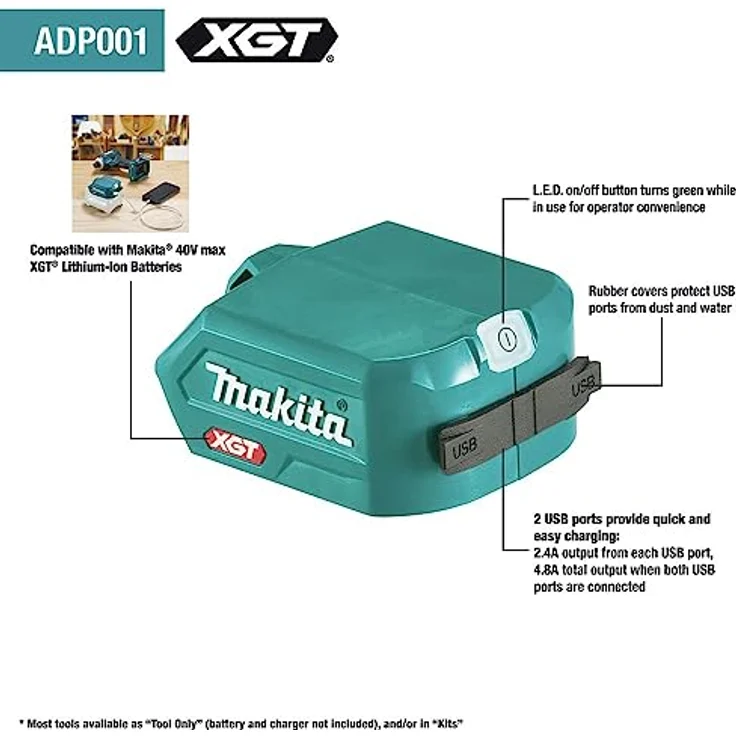 Makita DEAADP001G USB-Ladegerät für XGT ADP001G mit zwei Anschlüssen – Bild 3