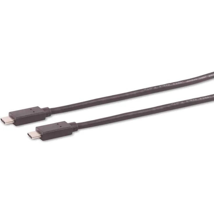 S-CONN USB C Verbindungskabel 1m, USB 3.2 Gen 2x2, 2 x Typ C Stecker, bis zu 20 Gbit/s, 60W Power Delivery, schwarz