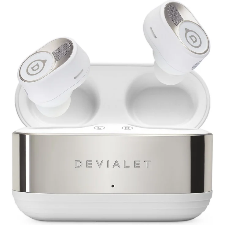 DEVIALET Gemini II, True Wireless In-Ear-Kopfhörer mit Adaptive Noise Cancellation und Bluetooth 5.2, Iconic White
