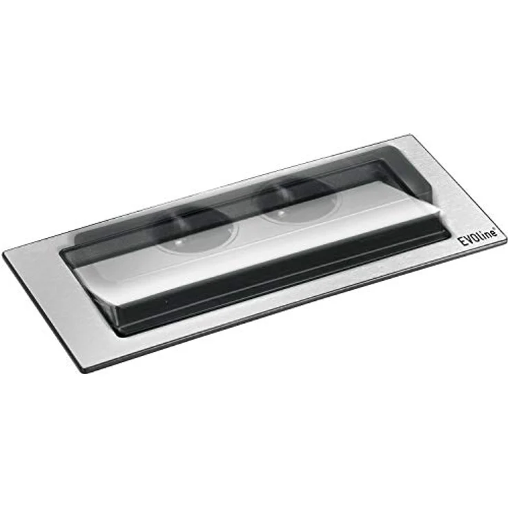 Schulte Steckdose EVOLINE Backflip Glas schwarz, 2 Steckdosen, 1 USB Typ C – Bild 2