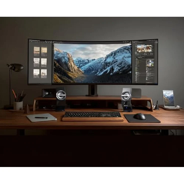 Audiocore AC805 Stereo-Lautsprecher 2.0 PC 6W RMS PC-Lautsprecher Boxen Notebook Kompakt Kopfhörereingang AUX – Bild 3
