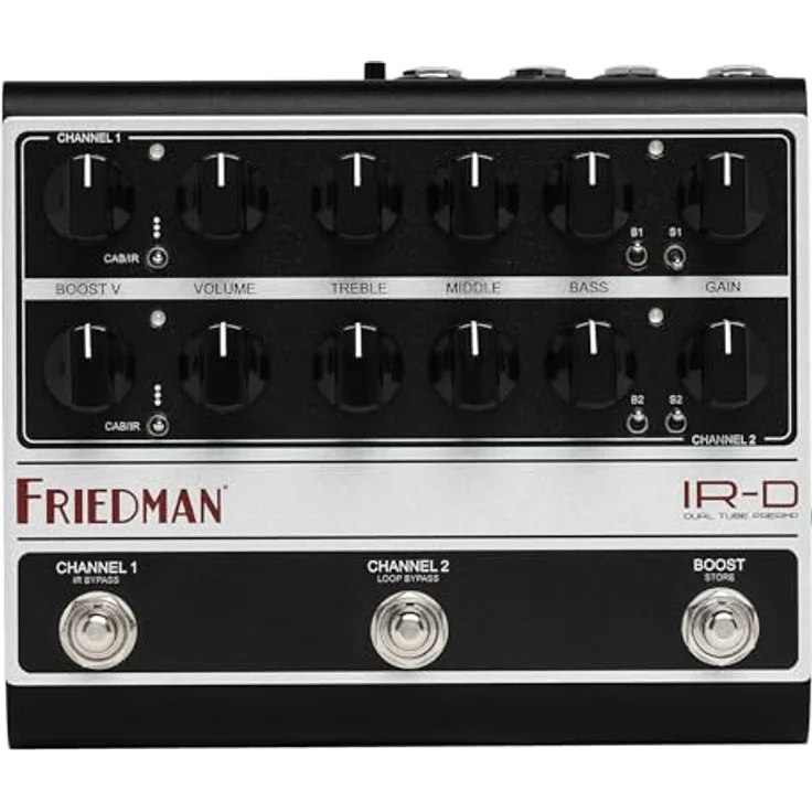 Friedman IR-D Vorverstärker, 100% analoger E-Gitarren Vorverstärker mit 2 Kanälen, MIDI-Steuerung und 13 Impulsantworten – Bild 1