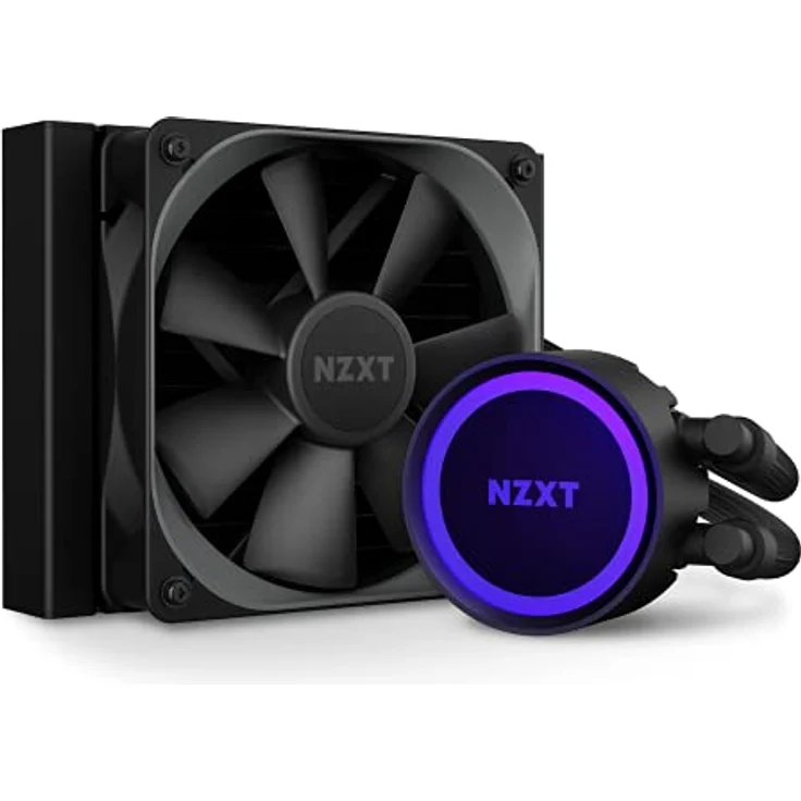 NZXT Kraken 120 - RL-KR120-B1 - AIO RGB CPU liquid cooler - Quiet and effective - Quiet operation - Ring RGB LED - Aer P 120mm radiator fan (included), black – Bild 1