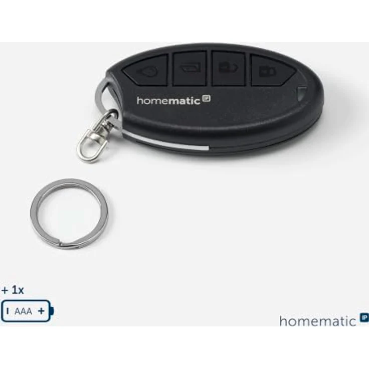Homematic IP HmIP-KRCK-2 Schlüsselbundfernbedienung, Funk-Fernbedienung in Schwarz mit Zutrittsfunktion – Bild 6