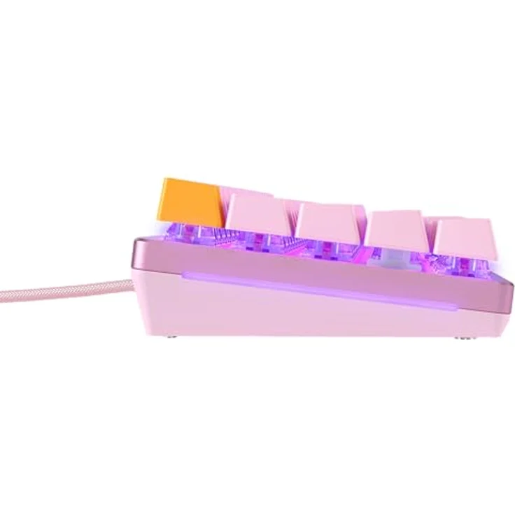Glorious Gaming GMMK 2 Compact (65%) – Mechanisches Gaming-Keyboard, Aluminiumrahmen, anpassbar, Doubleshot-Kappen, Fox Schalter, tastenweise RGB, Deutsch QWERTZ Layout - Rosa – Bild 3