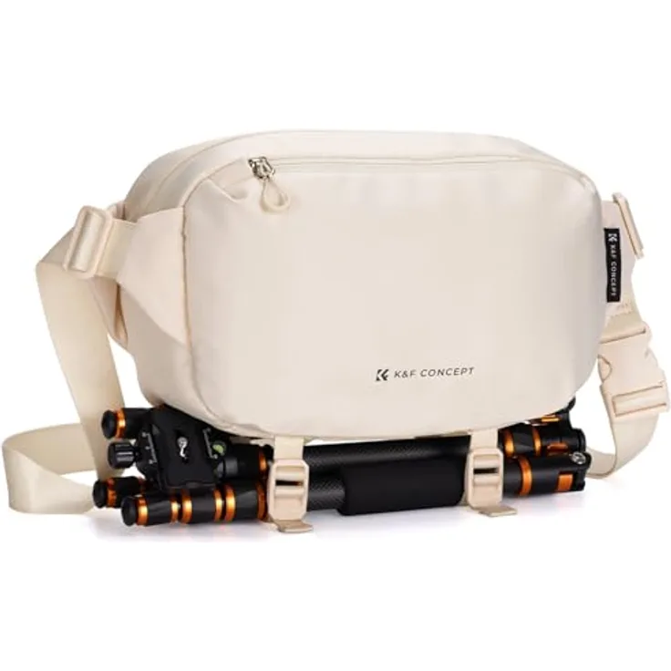 K&F CONCEPT Kamera-Rucksack, wasserdichte Schultertasche für Fotografen, 7L, Beige, kompatibel mit Canon/Nikon/Sony/DJI Mavic