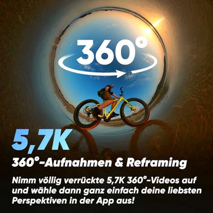 Insta360 X3 Standard Bundle, 360° Action Cam mit 30p, Bluetooth, WLAN und HDR Modus, Schwarz – Bild 2
