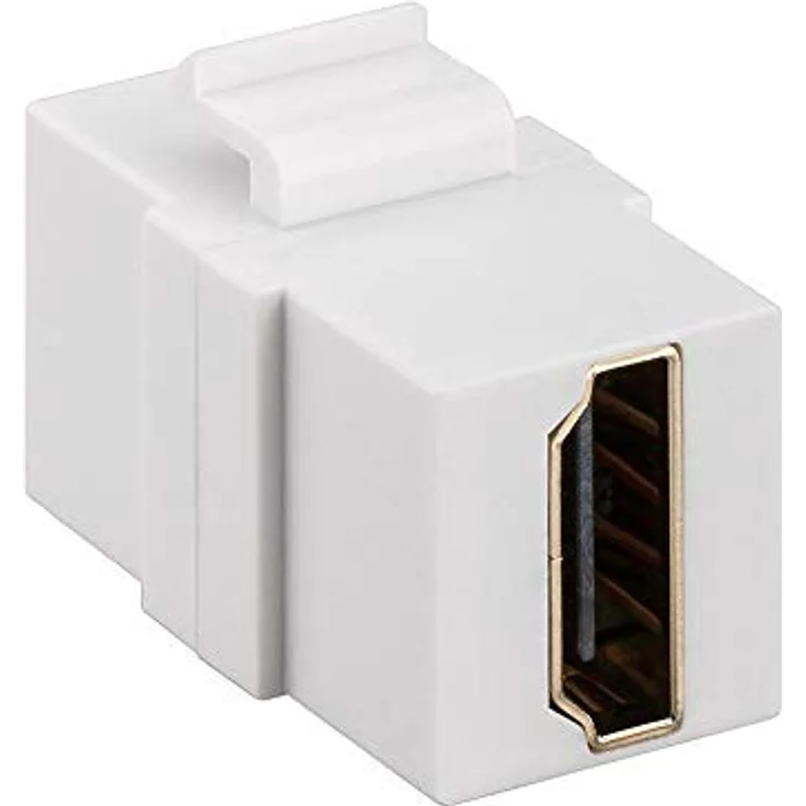 Goobay 90856 Keystone Modul HDMI Kupplung, 2x HDMI Buchse Typ A, UHD 4K @ 60Hz, 18 Gbit/s, Snap-In Montage, robustes ABS Gehäuse – Bild 2