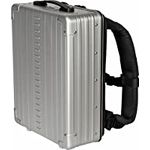 Outdoor Rucksack/Backpack in Silber/Platin. Bequemer & Stabiler Alu Koffer für z.B. Wildkamera, Fotoausrüstung oder Laptop. Ideal auch als Arbeitsrucksack für Handwerker oder als Schulrucksack.