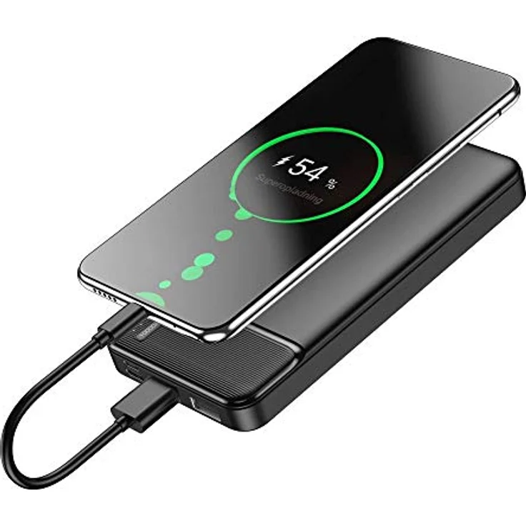 MaxLife Maxlife 10.000mAh Powerbank mit 2x 2.4A USB-Anschlüssen - Schwarz – Bild 9