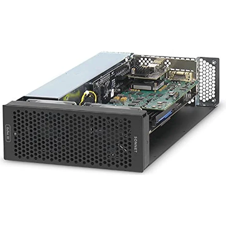 Sonnet DuoModo Echo III Modul (PCI-Express) für bis zu drei PCIe-Karten, Festplattengehäuse, Schwarz, 400 W Leistung, leise Noctua-Lüfter, 40 Gbps Thunderbolt-Schnittstelle – Bild 2