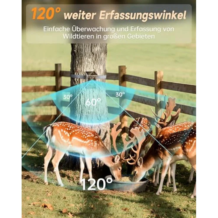 Rollei Wildkamera 4K WiFi Solar, 48 MP mit App-Steuerung und integrierten Solarpanel – Bild 3