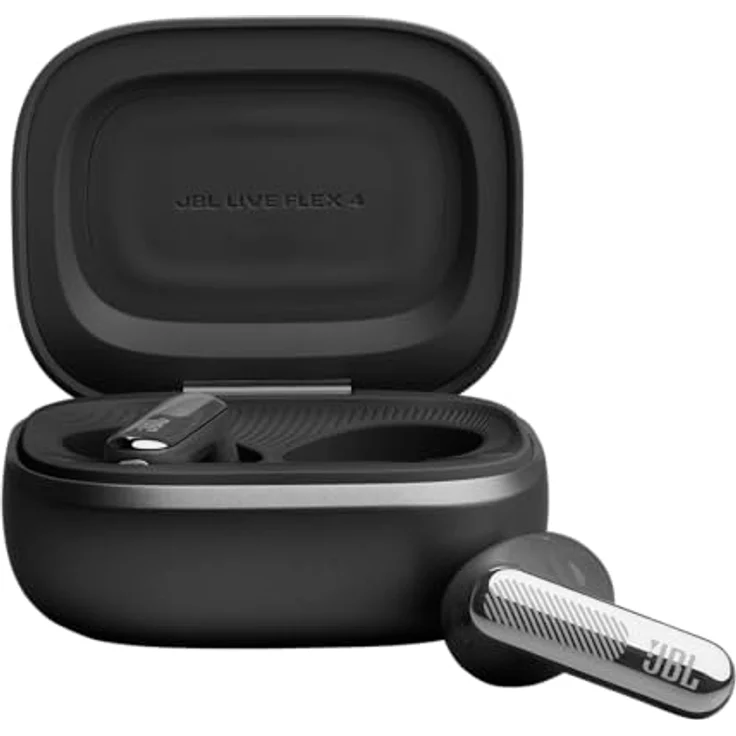 JBL Live Flex 4, Kabellose Noise-Cancelling-Ohrhörer mit Hi-Res Audio, 50 Std. Akkulaufzeit, IP54 wasserdicht, Schwarz – Bild 5
