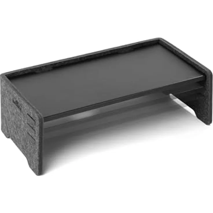 Durable Schreibtischaufsatz Effect, höhenverstellbar aus 60% recyceltem PET-Filz, anthrazit