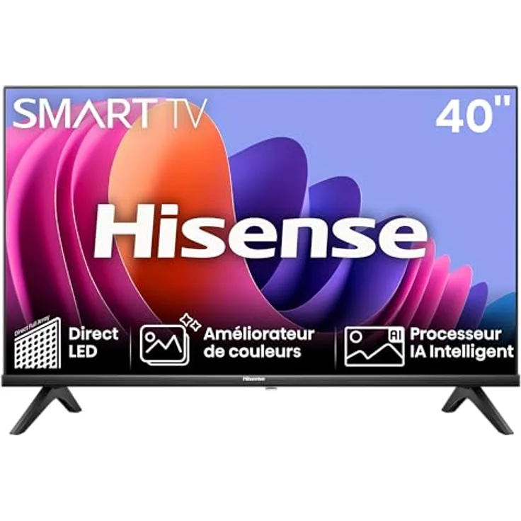 Hisense 40A4N, 40 Zoll 4K LED Smart TV mit VIDAA U6, rahmenlosem Design und DTS HD Audio