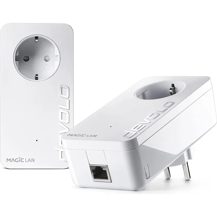 devolo Magic 1 - 1200 LAN Starter Kit dLAN 2.0: Stabiles Arbeiten im Home Office, Powerline-Starterkit für zuverlässiges Heimnetzwerk via Stromleitung bis 1200 Mbit-s – Bild 1