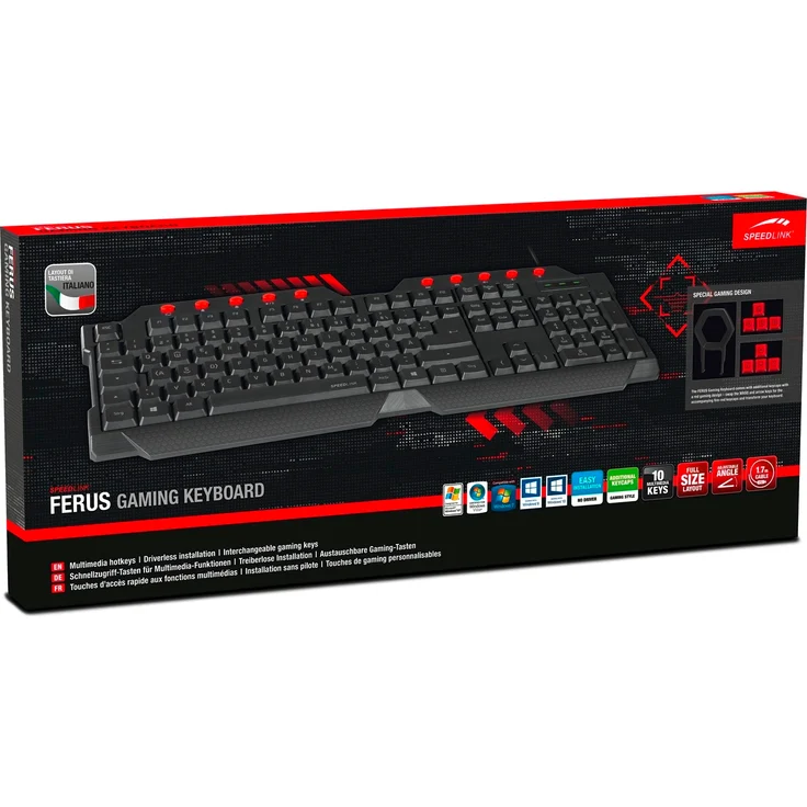 FERUS Gaming Keyboard, black - IT Layout QWERTY – Bild 3