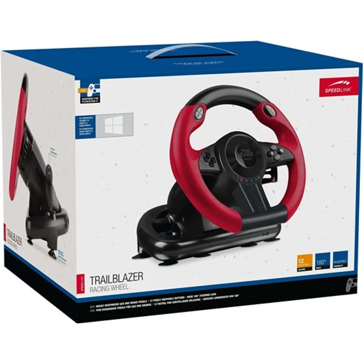 SPEEDLINK SL-450500-BK Lenkräder, Trailblazer, Schwarz-rot – Bild 2