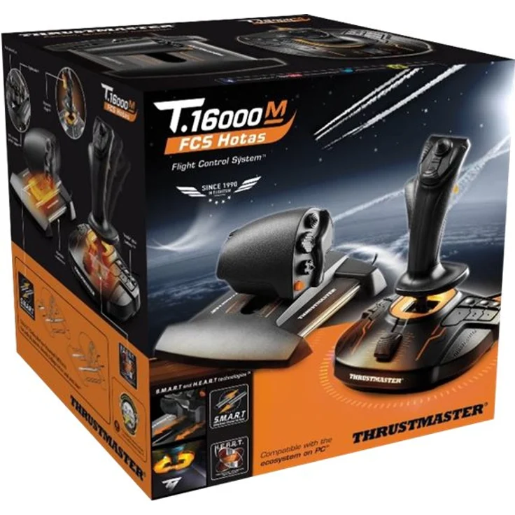 Thrustmaster T.16000M FCS Hotas Flight Control System Schwarz, Orange (2960778) (PC) – Bild 6