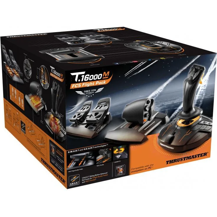 Thrustmaster T.16000M FCS Flight Pack Schwarz, Orange (2960782) (PC) – Bild 12