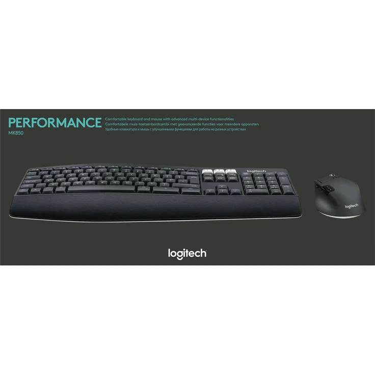 Logitech MK850 Performance - Tastatur-und-Maus-Set - Bluetooth, 2.4 GHz - QWERTZ - Deutsch (920-008221) – Bild 6