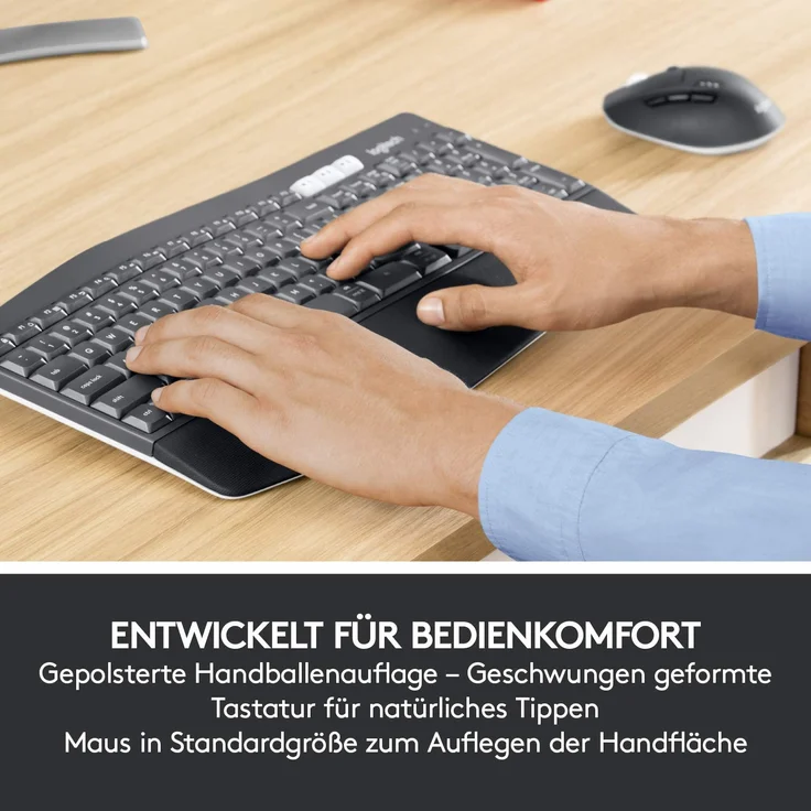 Logitech MK850 Performance - Tastatur-und-Maus-Set - Bluetooth, 2.4 GHz - QWERTZ - Deutsch (920-008221) – Bild 3