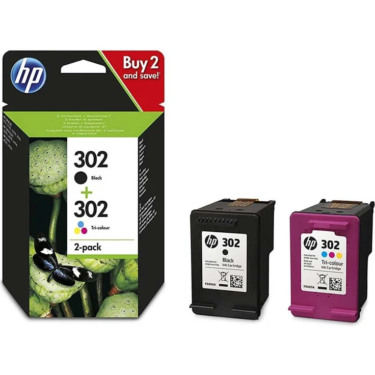 HP 302 Original Druckerpatronen Schwarz/Cyan/Magenta/Gelb für HP DeskJet, HP ENVY, HP OfficeJet (X4D37AE) – Bild 8