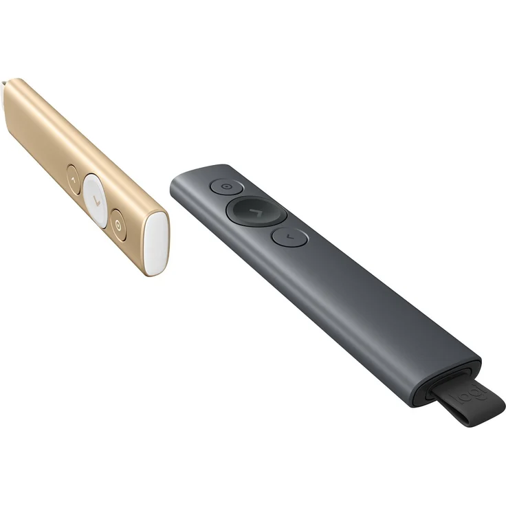 Logitech Spotlight Presenter, Bluetooth und 2,4 GHz Verbindung via USB-Empfänger, Digitaler Laserpointer, 30 m Reichweite, Timer, Vibrationsalarm, PC-Mac-Android-iOS - Slate-grau, Englische Verpackung – Bild 7