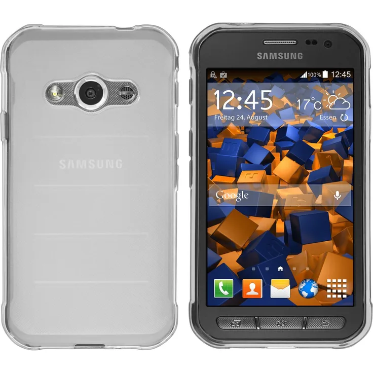 mumbi TPU Hülle weiß transparent für Samsung Galaxy Xcover 3
