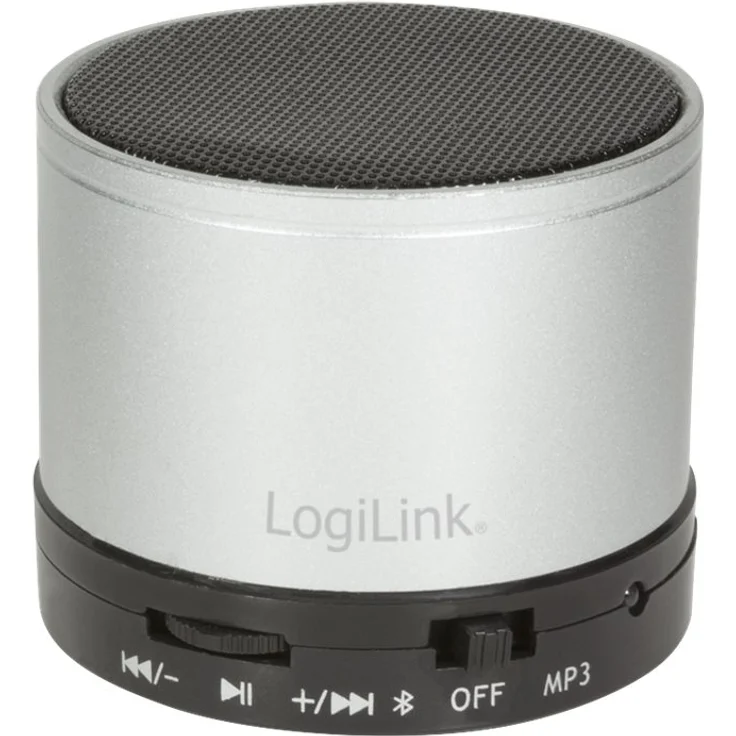 LogiLink SP0051S Bluetooth Lautsprecher mit MP3-Player & integriertem FM-Radio, Farbe: Silber – Bild 1